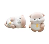 LCSVCCXA 2 Pièces Petite Statue Loutre Sculpture Miniature Figurine Vinyle Installation Rapide Adaptée pour Décoration Bureau Ordinateur Bibliothèque Tableau D, Style B