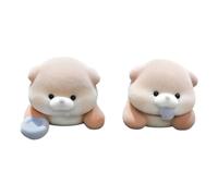 LCSVCCXA 2 Pièces Petite Statue Loutre Sculpture Miniature Figurine Vinyle Installation Rapide Adaptée pour Décoration Bureau Ordinateur Bibliothèque Tableau D, Style A