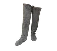LCSVCCXA Over Knee Chaussettes Longues Peluche Épaisses Femme Chaussettes Chaudes Polyester Leg Warmers Chaussettes Hautes Douces Chaussettes D'Intérieur Ouver, Gris Clair