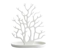 LCSVCCXA Présentoir à Bijoux Étagère à Boucles d'oreilles Organisateur Rangement Bracelets Colliers Finition Raffinée en Matière PP pour Femmes Filles Usage, Blanc