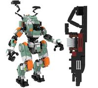 LCTM Kit de Construction de Robot Méca Armuré Figurine Action avec Canons et Fonction de Tir Jouet de Bricolage Créatif pour Cinéphiles pour Les Fans de Sci FI B