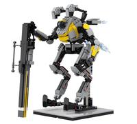 LCTM Kit de Construction de Robot Méca Armuré Figurine Action avec Canons et Fonction de Tir Jouet de Bricolage Créatif pour Cinéphiles pour Les Fans de Sci FI B