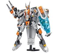 LCTM Robot Mecha Blocs De Construction Jeux Jouets Figurines pour Garcons Et Fans Cadeau NoëL Mech Robotbuilding Kit Featuring Ninja Flexibles Arme ModèLe HéRoïQue Collection Pourcadeaux Adultes A