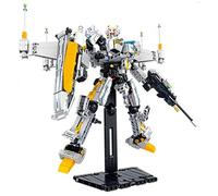LCTM Robot Mecha Blocs De Construction Jeux Jouets Figurines pour Garcons Et Fans Cadeau NoëL Mech Robotbuilding Kit Featuring Ninja Flexibles Arme ModèLe HéRoïQue Collection Pourcadeaux Adultes B