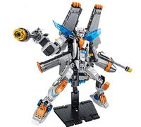LCTM Robot Mecha Blocs De Construction Jeux Jouets Figurines pour Garcons Et Fans Cadeau NoëL Mech Robotbuilding Kit Featuring Ninja Flexibles Arme ModèLe HéRoïQue Collection Pourcadeaux Adultes C
