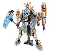 LCTM Robot Mecha Blocs De Construction Jeux Jouets Figurines pour Garcons Et Fans Cadeau NoëL Mech Robotbuilding Kit Featuring Ninja Flexibles Arme ModèLe HéRoïQue Collection Pourcadeaux Adultes D