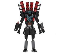 LCTM Skibidi Toilet Construction Toilette Titan Building BlockToys Jouets Enfants Fans Adultes Modèle Jeux Speakerman Caméraman Haut-Parleur Clockman TV Man Garçons Filles Idées Cadeaux J