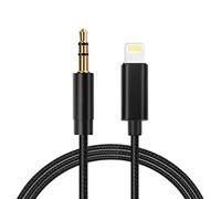 LcueGuk Câble auxiliaire pour iPhone 14/13/12/X/11/8/7 Pro Max Cordon auxiliaire de Voiture Lightning Jack 3.5mm Cordon Audio de qualité supérieure vers autoradio/Haut-Parleur/Adaptateur Casque