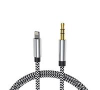 LcueGuk Câble auxiliaire pour iPhone 14/13/12/X/11/8/7 Pro Max Cordon auxiliaire de Voiture Lightning Jack 3.5mm Cordon Audio de qualité supérieure vers autoradio/Haut-Parleur/Adaptateur Casque