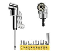 LCUHAVA 14 Pièces Renvoi d'Angle Visseuse, Renvoie d Angle Pour Visseuse 105°, Tournevis Angle Tige Hexagonale de 1/4 Pouce Pour L'Atelier, les Meubles, les Travailleurs de la Construction