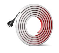 LCUHAVA 3 Mètres de Goulotte de Câbles Blanc Mini Cache Cable PVC Goulotte Electrique, Cache Cable TV Mural, Semi-Circulaire Convient pour Les Murs, Les Téléviseurs, Les Sols Peut Cacher 1 Câble