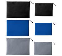 LCUHAVA 6 Pieces Pochette Billet de Banque Rangement Billet de Banque A4/A5 Waterproof Money bag Oxford for Storing Banknotes Documents, Private and Business (Blue, Black, Grey)