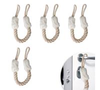LCUHAVA Butée de Porte en Coton, 4 PCS Cordon de Porte en Coton, Cordons de Porte Anti 60 CM, Portes Corde Anti Collision, Doux et Lavable, Pour Enfants et Animaux de Compagnie