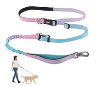 LCUHAVA Laisse Chien, Laisse Main Libre Chien, 145-225 cm, Longe pour Chiens, Hands Free Dog Lead, Réglable, Absorption de Choc, Réfléchissant, pour Course à Pied, Jogging et Marche
