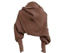 LCUK Style européen Hiver Femmes Longue écharpe avec Manches Laine écharpes tricotées pour Femmes épais Chaud châle décontracté
