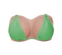 LCUPPON silicone Breast prothèse C Cup grade 8a avec ajustement avec fausse poitrine (Beige, D silicone)