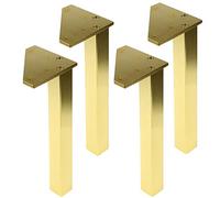 LCUVIMPEX avec la capacité de cPieds de Meubles en métal, Pieds de Meubles en Aluminium for armoires Cuisine et canapés, Multicolores, Plusieurs Tailles, lot 4(Gold,20cm/8inch)