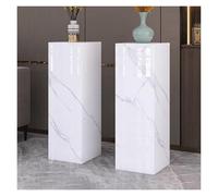 LCUVIMPEX Bloc de présentation cubique, Support blanc de piédestal forces défense principale dans des tailles multiples avec la charge 100kg for desserts sculptures(40x40x10cm)