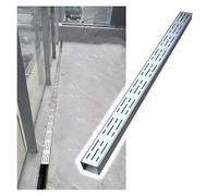 LCUVIMPEX Caillebotis galvanisé à Usage intensif, Kit de gouttière Canal Drainage en Acier Inoxydable, Argent, Plusieurs Tailles(2 3/4 x 1 1/5 x 78 7/10in)