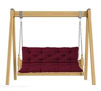 LCUVIMPEX Coussin pour Banc de Jardin, Coussins de Banc d'extérieur avec Dossier for balancelle Jardin 2 ou 3 Places 120 x 100 cm 150 8 d'épaisseur 9 Couleurs(Dark Red,120 * 100 * 8cm)