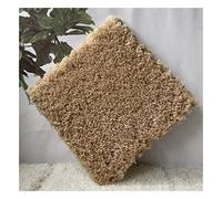 LCUVIMPEX Dalles de Moquette imbriquées en Peluche Interlocking Foam Carpet Tiles Pack of 50 12x12x0.4 inch Multicolor(Light Coffee)