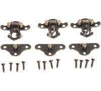 LCUVIMPEX Décorer Les serrures, 10pcs 28x2m Antique Decorative Latch Padlock Vintage Wooden Jewelry Box Hasp Pad Chest Lock