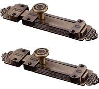 LCUVIMPEX Décorer Les serrures, Lot de 2 loquets de Porte de Style Vintage européens à pêne Coulissant for Portes et armoires(Bronze)