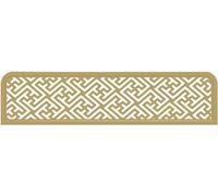 LCUVIMPEX Écran de séparation de Panneau en Verre, Cloison de séparation Basse for Salle à Manger, cloison décorative ajourée for Restaurant, Protection de l'intimité(Gold-a,90cm)