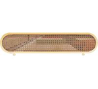 LCUVIMPEX Écran de séparation de Panneau en Verre, Cloison de séparation en ferronnerie for comptoir de Restaurant, cloison en rotin(Gold-b,51.2x11.8 in)