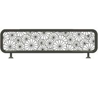 LCUVIMPEX Écran de séparation de Panneau en Verre, Écran de séparation de Bureau en métal for salles à Manger(Black,60x150cm/23.62x59.05in)