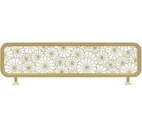 LCUVIMPEX Écran de séparation de Panneau en Verre, Écran de séparation de Bureau en métal for salles à Manger(Gold,30x80cm/11.81x31.49in)