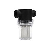 LCUVIMPEX Filtre de Tuyau en Acier ino Garden Pond Inline Mesh Water Pump Filter Pre Filter Kit Black Transparent 1/2 3/4 1 inch(1/2 inch)