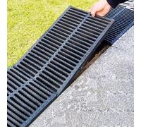 LCUVIMPEX Grille de Canal de Drainage, Couvercle de vidange en polymère, Grille, crépine, égouts Cour, Plusieurs Tailles(50x20x2.5cm(19 3/4" x7 7/8"x1"))