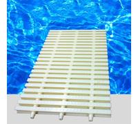 LCUVIMPEX Grille de Drainage de trop-Plein, Grilles de débordement Piscine en Plastique ABS, Couleur Blanche et os, Paquet 15 à 30 cm Largeur(White,15x100CM/10pcs)