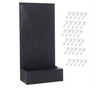 LCUVIMPEX Kit combiné pour panneau perforé, Organiseur d'outils autoportant en métal perforé - Présentoir acier robuste(Black,19.7x59in)