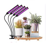 LCUVIMPEX La LED s’éclaire, Lampe de Culture LED à Quatre têtes, 30 W, intensité Variable, 10 réglages, minuterie 3/9/12 h, col de Cygne, for intérieur