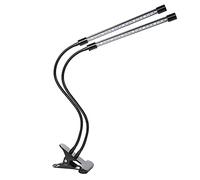 LCUVIMPEX La LED s’éclaire, Lampes de Culture LED à Spectre Complet for intérieur, Double tête, col de Cygne réglable à 360°, avec minuterie 3/9/12 h
