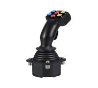 LCUVIMPEX Manette de poussée industrielle, Poignée de commande électrique industrielle SMC60A, joystick à effet Hall, 6 boutons, gâchette, 80 x 238 mm(12 24v Output Can)