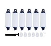 LCUVIMPEX Pare-Chocs gonflables pour Bateaux, Pare-battage Gonflable en PVC for Bateau, Lot de 2/3/4/6, 4,33 x 15,75 Pouces, for amarrage(6set Boat Fender)