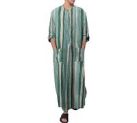 LCUVIMPEX Peignoir abaya pour hommes, Robe caftan ample for hommes musulmans, Moyen-Orient, turc, Dubaï, arabe, abaya(GN,XXL)