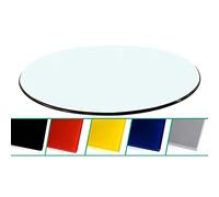 LCUVIMPEX Plateau de Table Transparent, Plateau de Table Rond en Verre trempé avec Plateau tournant Lazy Susan, lot 2 Multicolores 16 à 40 Pouces(Custom Color,55CM(22IN))