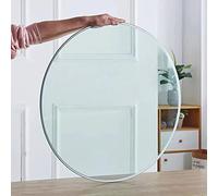LCUVIMPEX Plateau de Table Transparent, Plateau de Table Rond en Verre trempé Multicolore 35-100 cm(Clear,78CM(31IN))