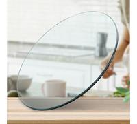 LCUVIMPEX Plateau de Table Transparent, Plateau de Table Rond en Verre trempé Transparent 28-100 cm(360mm (14in))