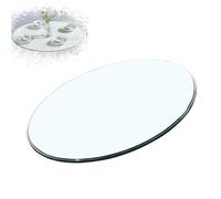 LCUVIMPEX Plateau de Table Transparent, Tailles Multiples Rondes de Remplacement Dessus Tableau Verre trempé 6mm(65cm(26in))