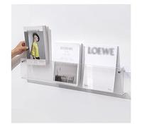 LCUVIMPEX Porte-revues en acrylique transparent, Étagère murale for magazines, porte-revues en acrylique, présentoir for brochures et documents(Clear 2,100cm/39.4in)