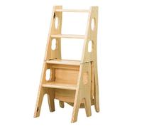 LCUVIMPEX Repose-Pieds Portables, Escabeau Pliant en Bois, Chaise échelle et Support à Fleurs, Charge de 150kg, for la Maison, Le Bureau Cuisine