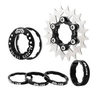 LCUVIMPEX Roue Libre de vélo à Une Vitesse, Kit de pignons et Volants d'inertie for Cassette de vélo à Vitesse Unique, Lot de 3, Noir, 13/16/20 Dents(20t)