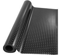 LCUVIMPEX Rouleau de Tapis en Caoutchouc, Tapis de Sol Garage, Rouleau Plaque Diamant en Caoutchouc PVC épais 1.5mm, Multicolore, Plusieurs Tailles(Black,0.6x9m)