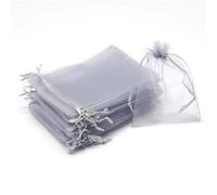 LCUVIMPEX Sacs de Protection des Fruits, Lot de 100 Sacs de Protection en Filet for Fruits et légumes, Multicolores, Plusieurs Tailles(Light Grey,20x30cm)