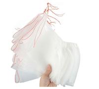 LCUVIMPEX Sacs de Protection des Fruits, Sachets à Fruits en Filet Blanc 25 x 15 cm, Lot de 20